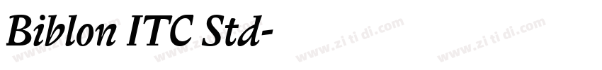 Biblon ITC Std字体转换